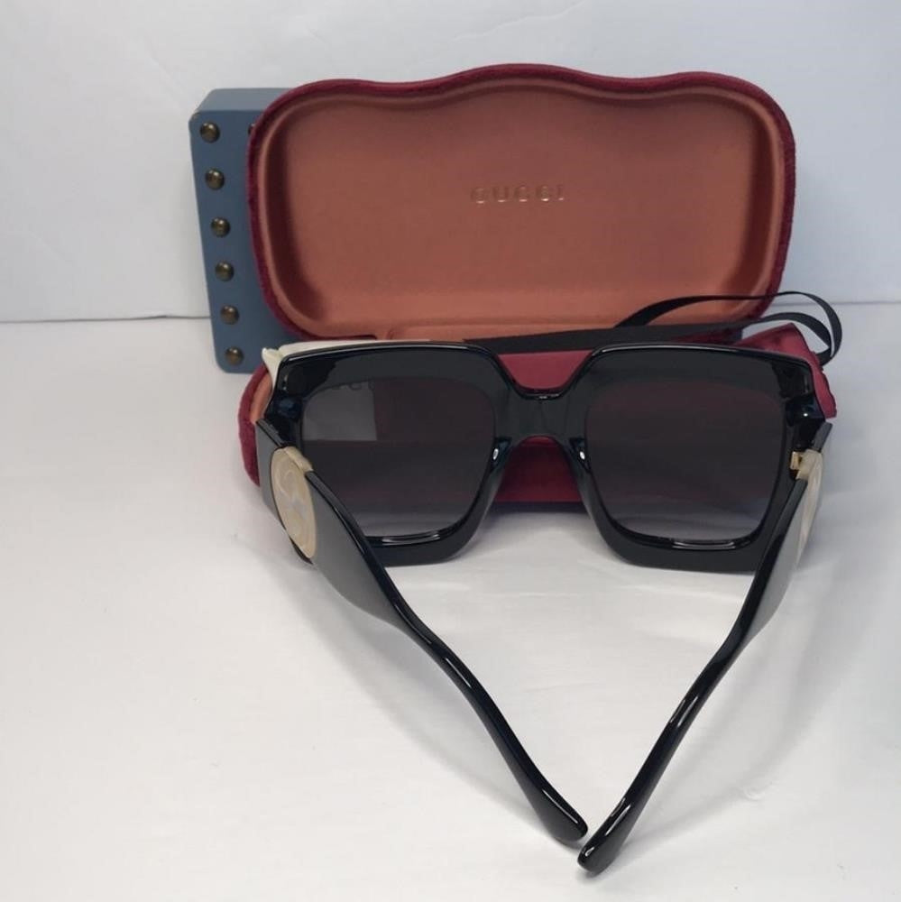 💯- Authentic New GUCCIGG1022S 001 Black /Gold Sunglasses