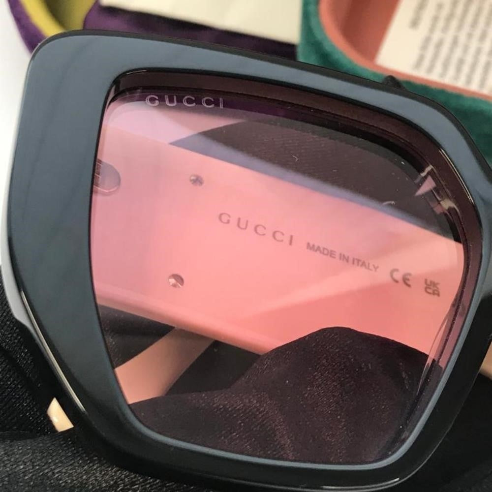 💯 New Gucci Pink Geometric Ladies Sunglasses GG0956S 002 54.