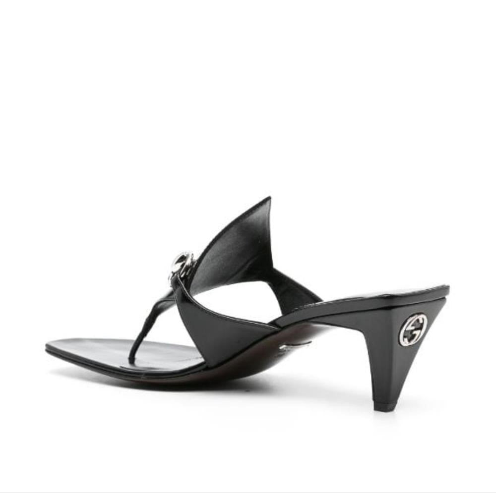 New 💯 Original GUCCIMariame Leather Bit Thong Sandals