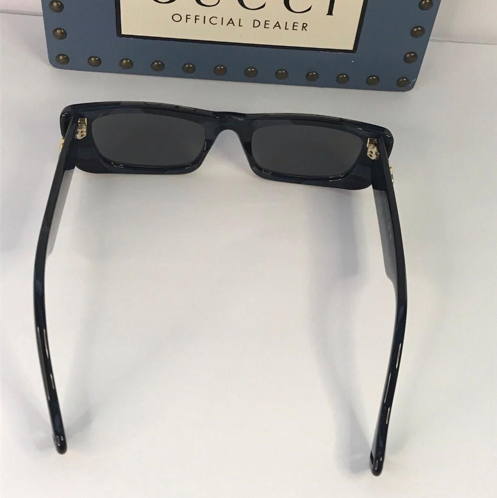 💯 - New Original Gucci Silver Rectangular Ladies Sunglasses GG0516S 013 52