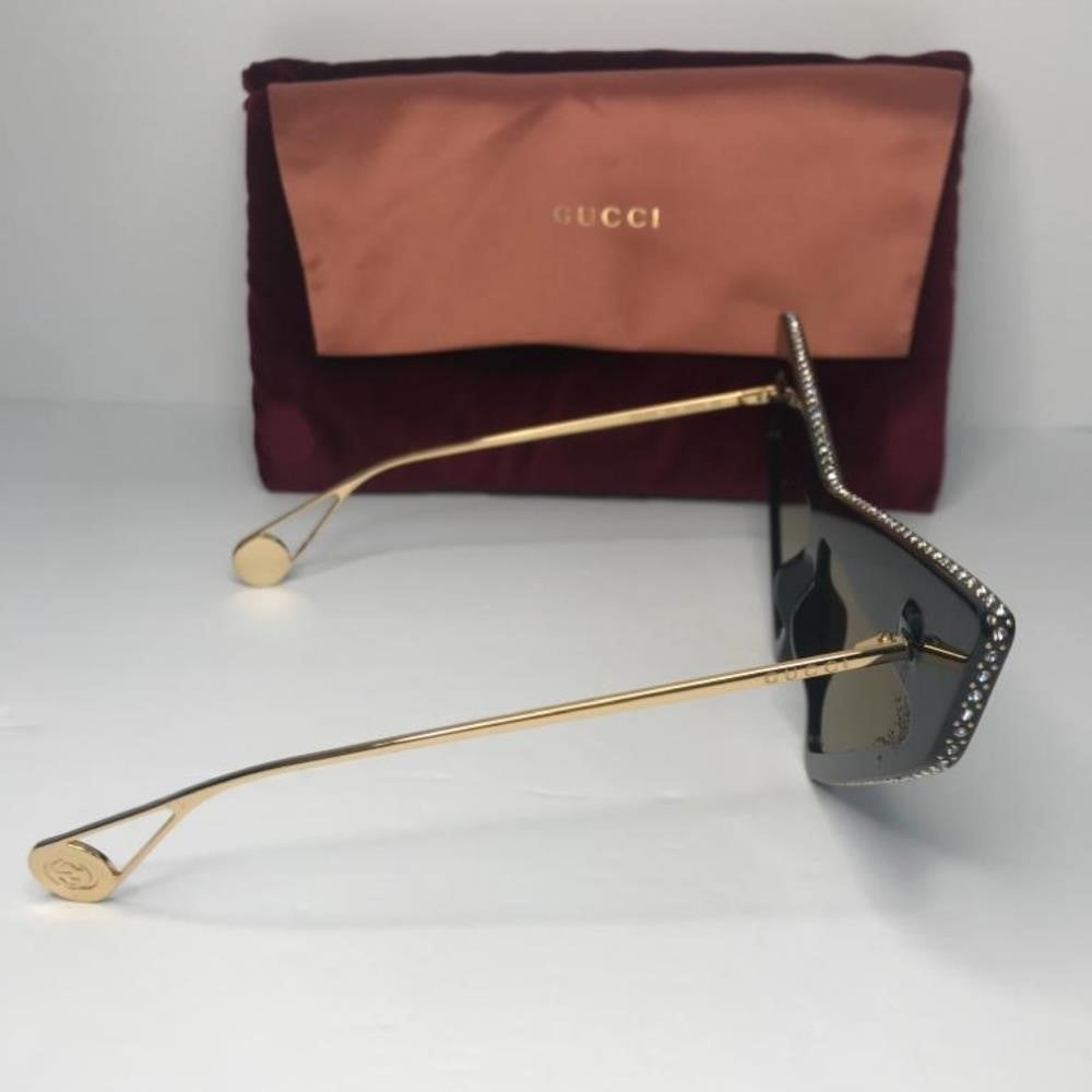 New Authentic 💯Gucci Brown Geometric Ladies Sunglasses GG0430S 002