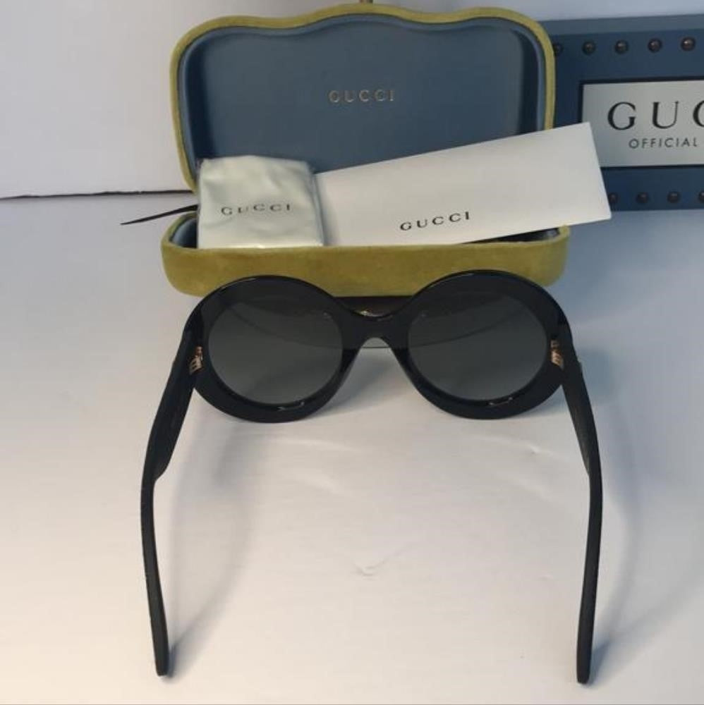 💯 - Authentic New Gucci Black GG0101S Round Gradient Sunglasses