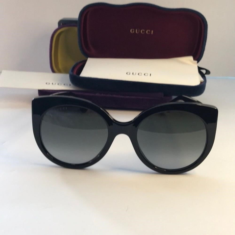 - New 💯 Original Gucci Ladies Black Cat-Eye Sunglasses GG0325S 001 55