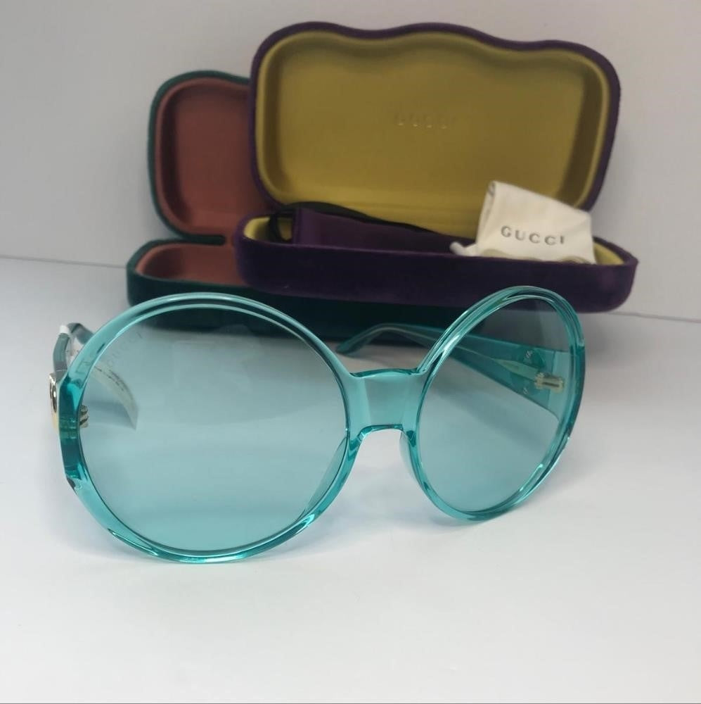 New -💯 Original  GUCCI GG0954S 001 Prestige Light Blue Sunglasses