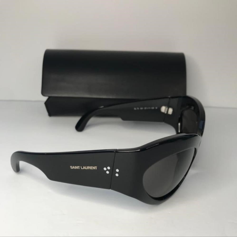 💯 New Authentic SAINT LAURENT Black SL 73 SunglassesCat-eye acetate-frame