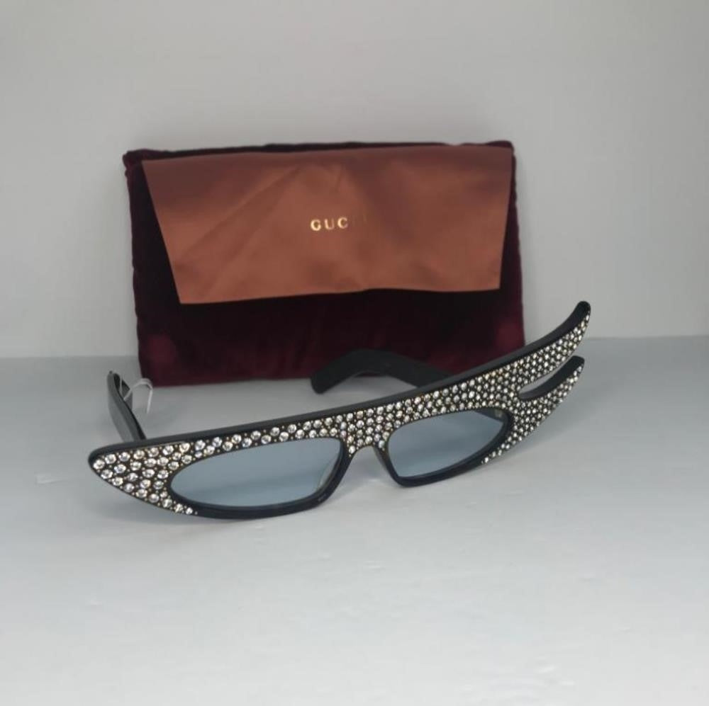 💯 GUCCI - Authenti NEW W/ TAGS - HOLLYWOOD GG0240S CRYSTAL EMBELLISHED SUNGLASS