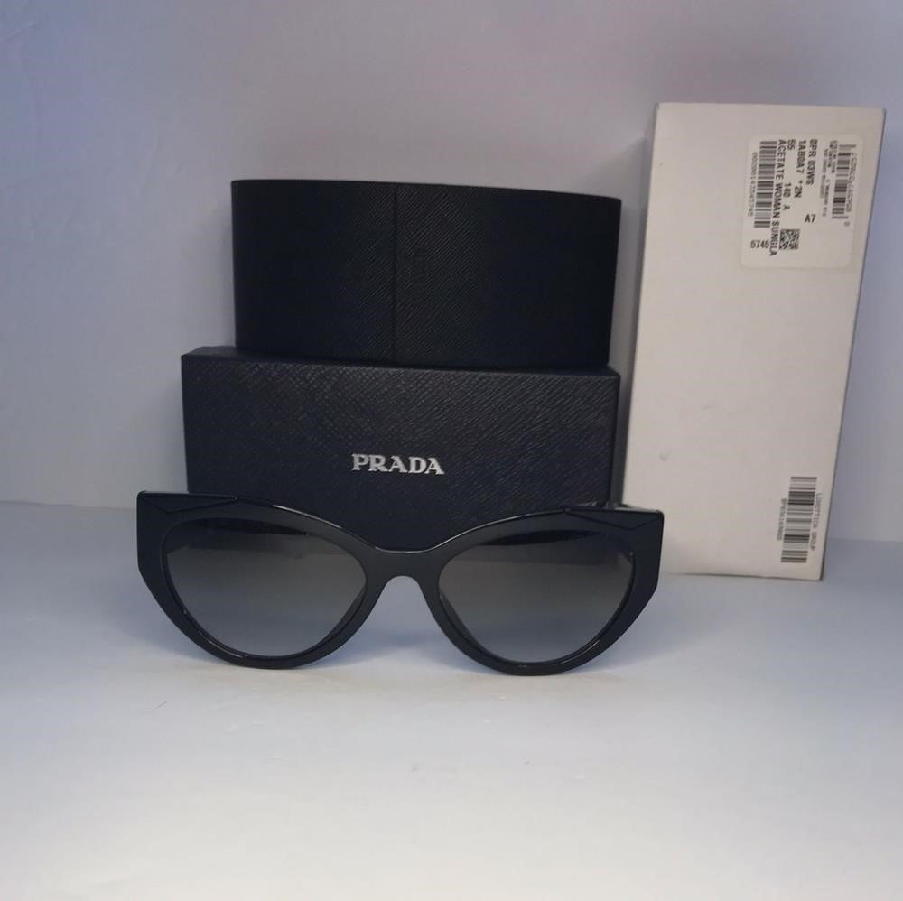 💯 Original Prada Grey Gradient Cat Eye Ladies Sunglasses PR 03WS 1AB0A7 55.