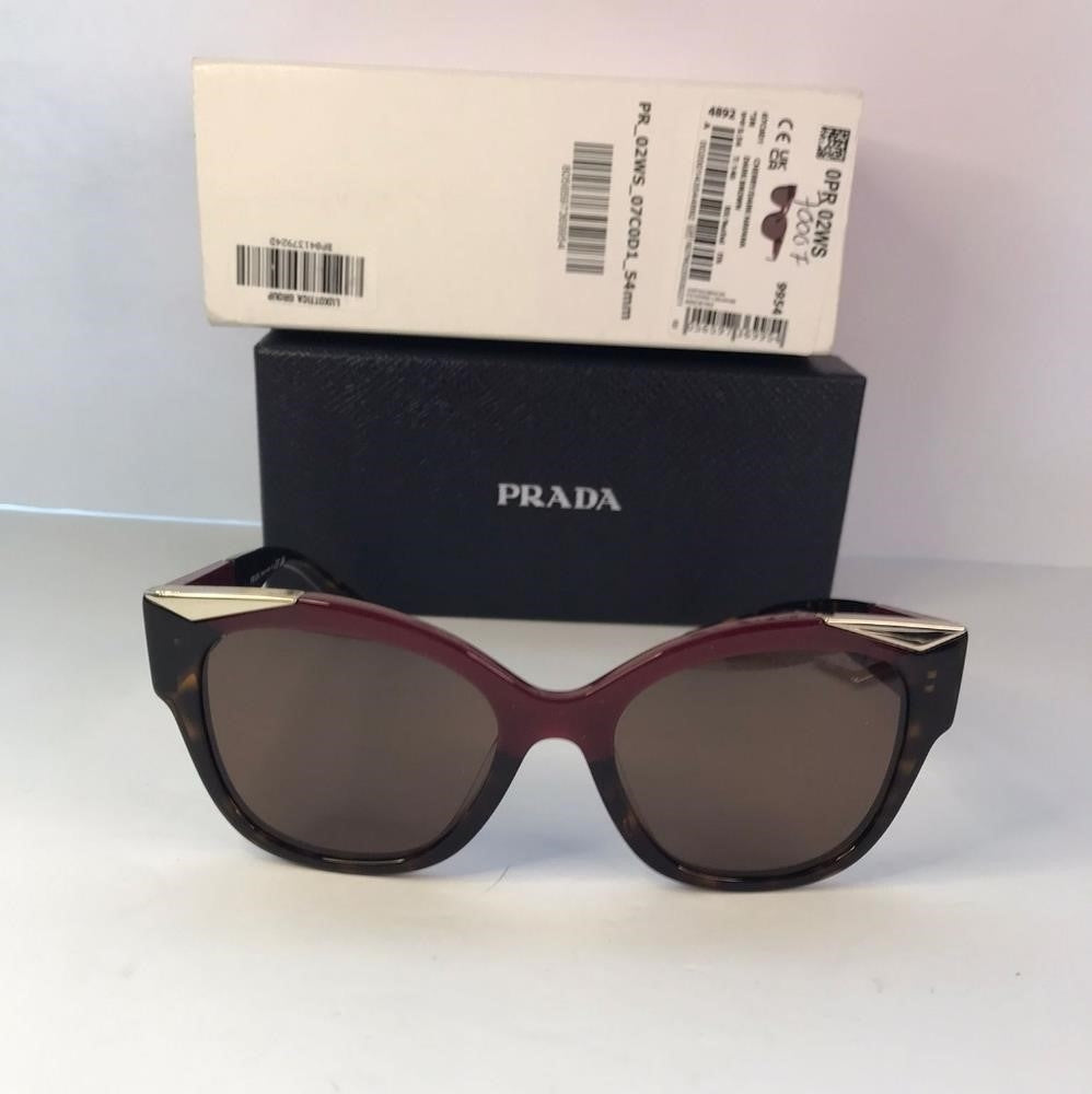 💯 Original Prada PR02WS Cherry/Dark Havana / Dark Brown