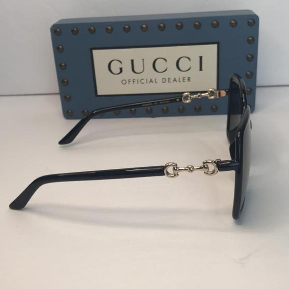 💯  Authentic New GUCCI Grey Square Ladies Sunglasses GG0890S 001 55