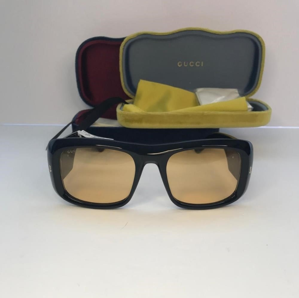 Ships sameday- New 💯 Original Gucci Yellow Square Unisex Sunglasses GG1251S 001