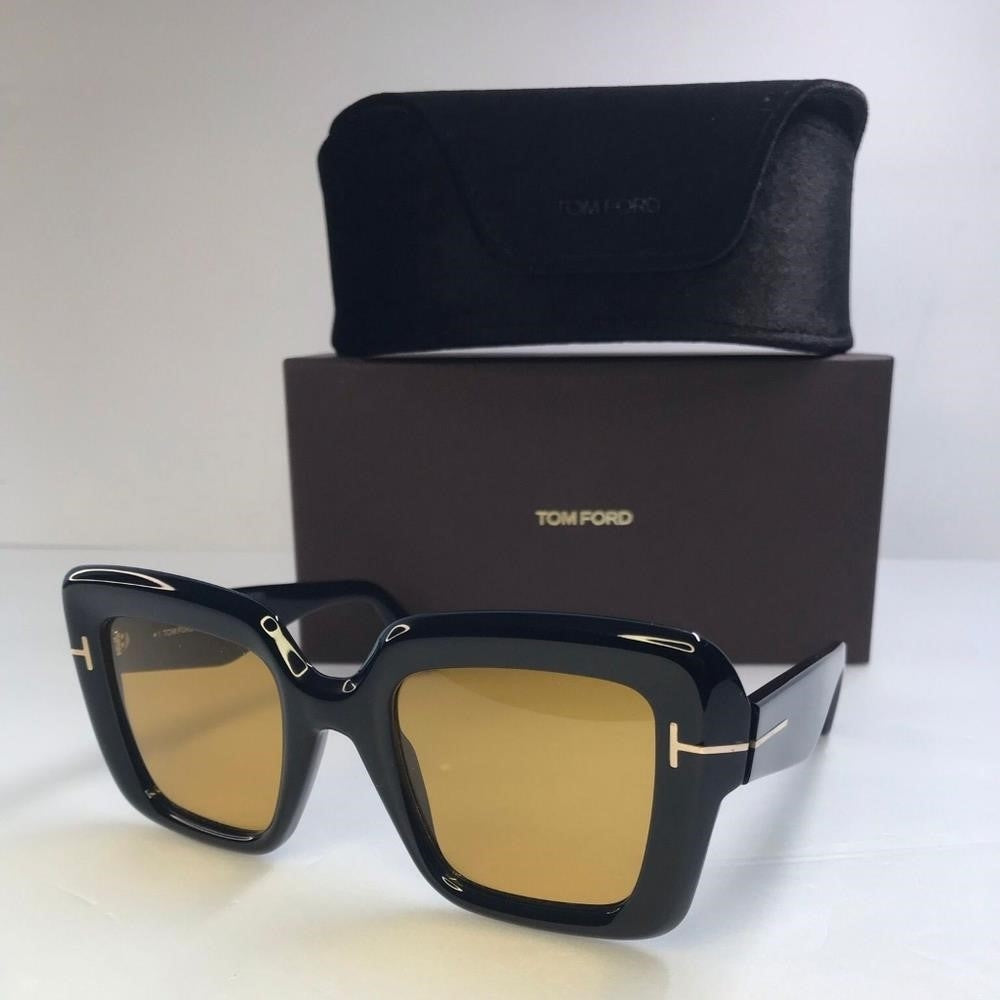 Tom Ford Esme Brown Square Ladies Sunglasses FT1157 01E 50.