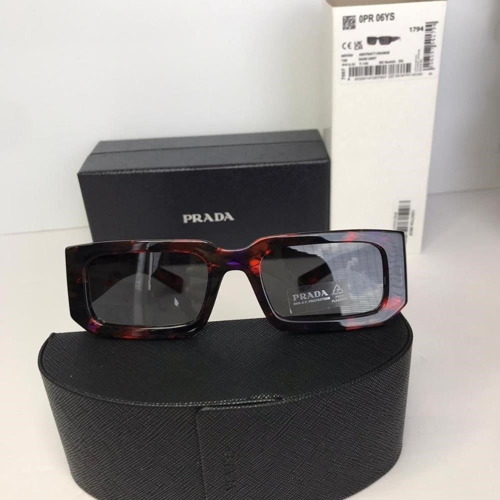 💯 - Authentic New PRADA 06YS 06V5S0 Abstract Orange Dark Grey