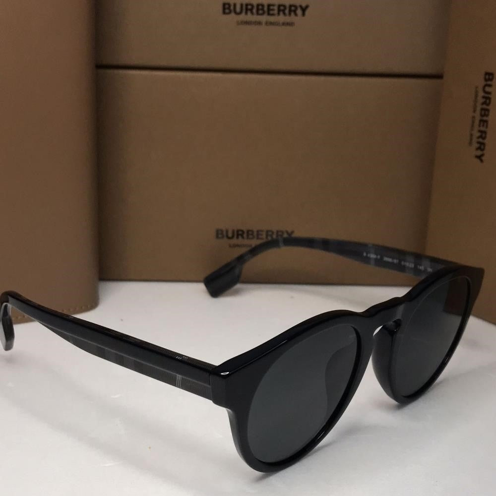 New - 💯 Original  BURBERRY BE4359 REID Black  Round  sunglasses