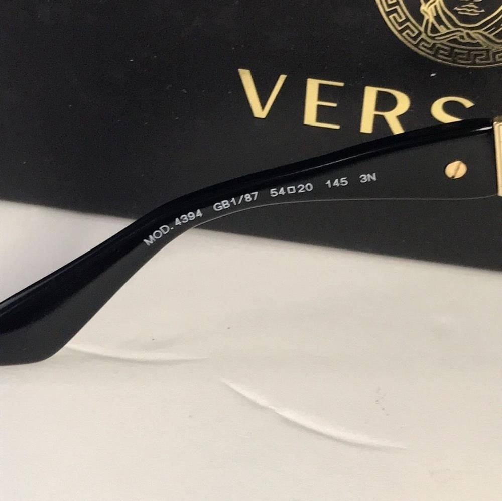 New Original Versace Dark Grey Cat Eye Ladies Sunglasses VE4394 GB1/87 54.