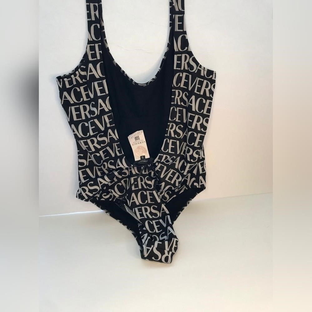 New Authentic Versace Logo One- Piece Swimsuit