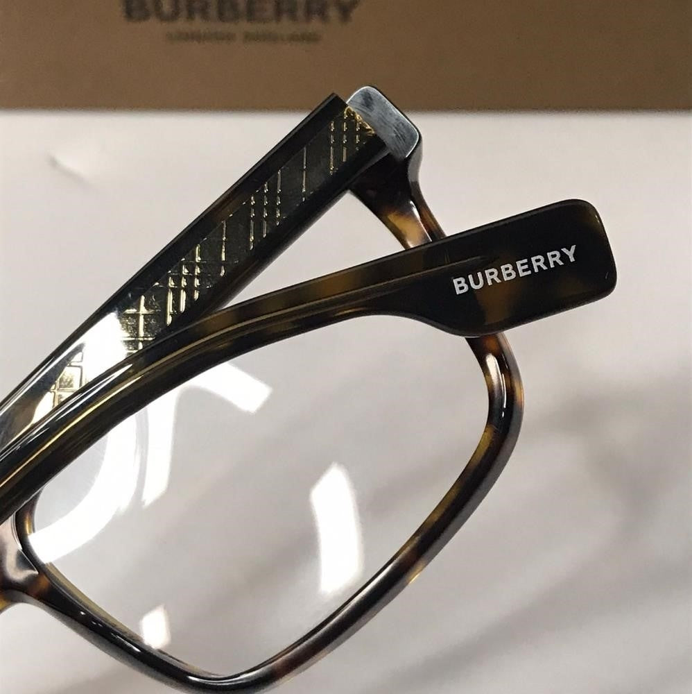 Authentic New BURBERRYMen's Tortoise Square Eyeglass Frames BE2320F386455