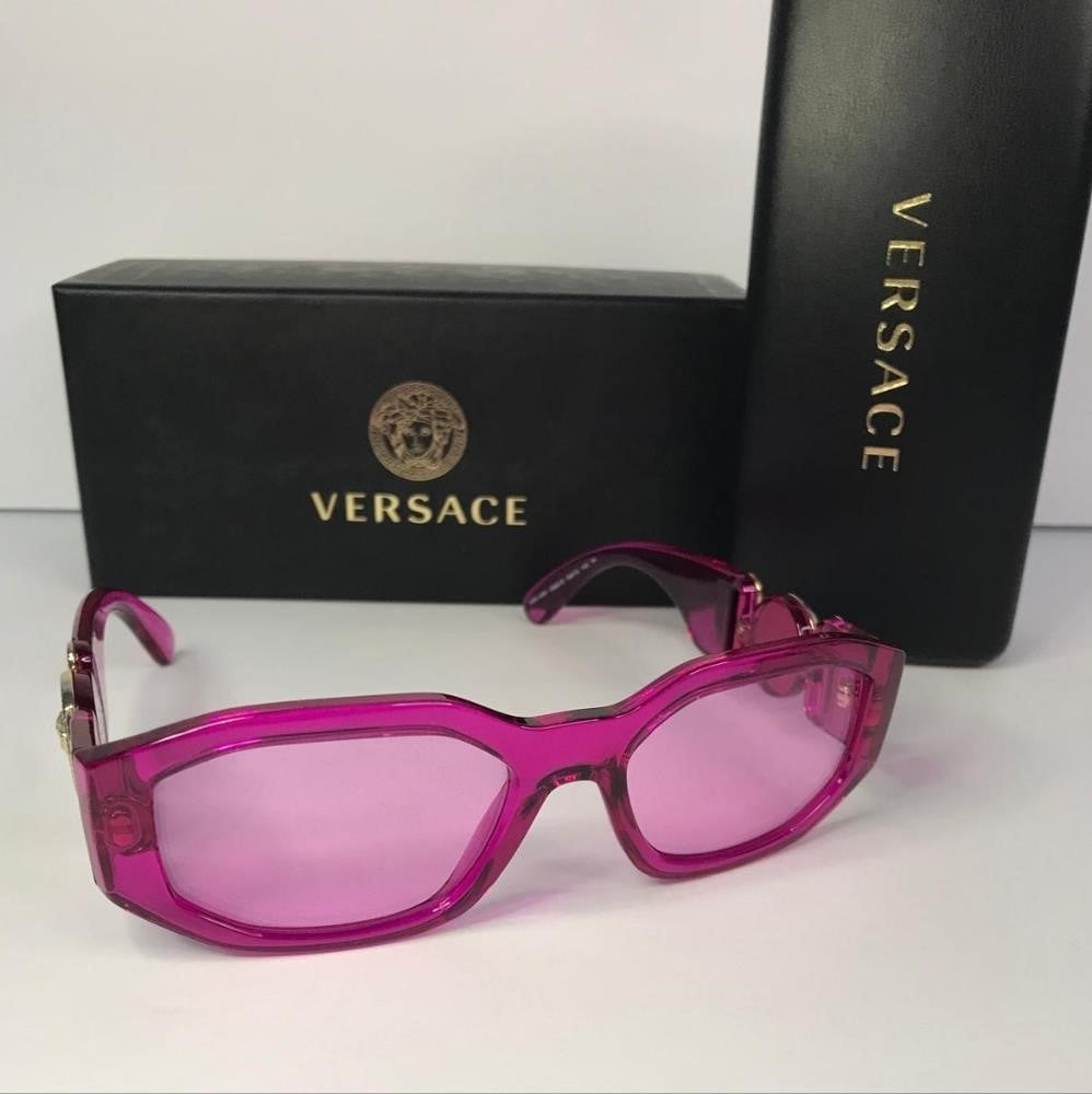 💯 - New Authentic Versace Pink Geometric Unisex Sunglasses VE4361 5334/5