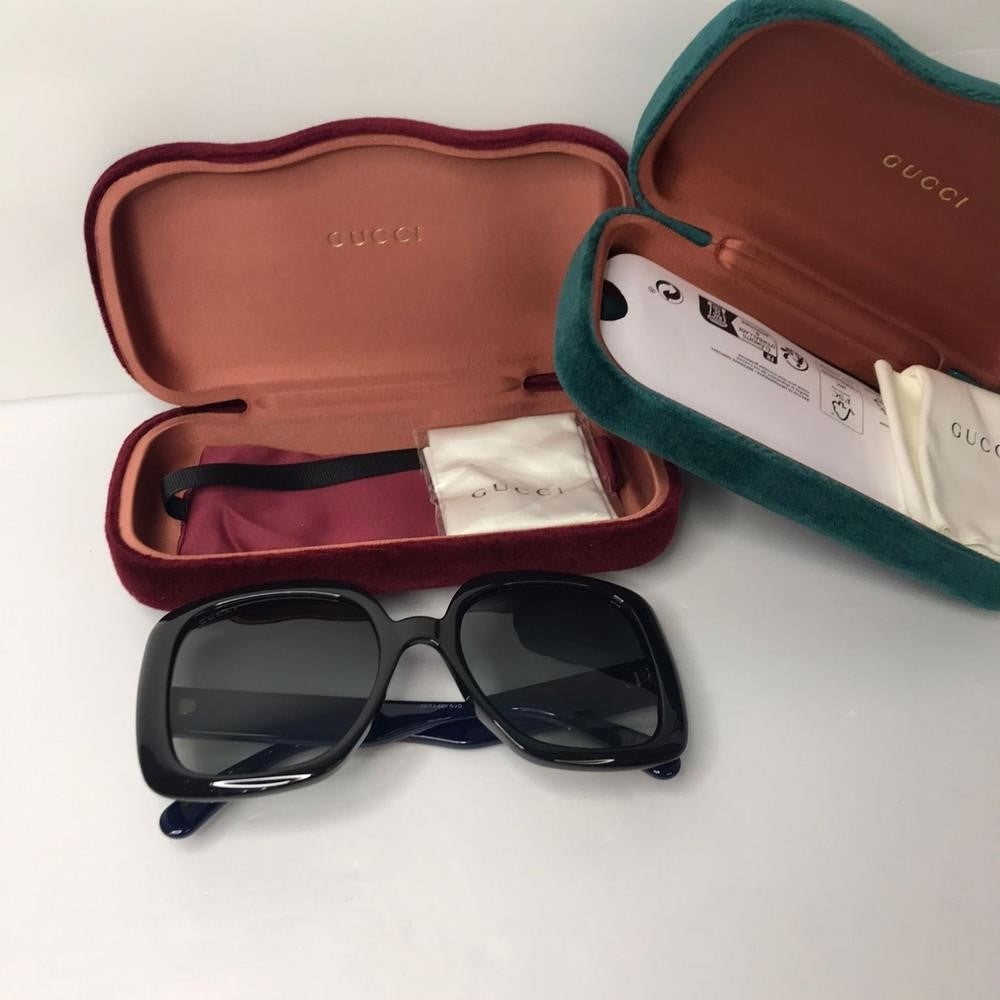 New  - 💯 Original  Gucci  GG0713S 001 INJECTION BLACK