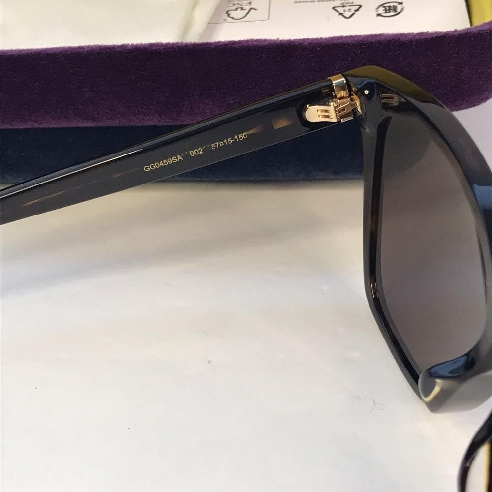 💯 Original Gucci Sunglasses Gg0459Sa 002 57 Square 15-150