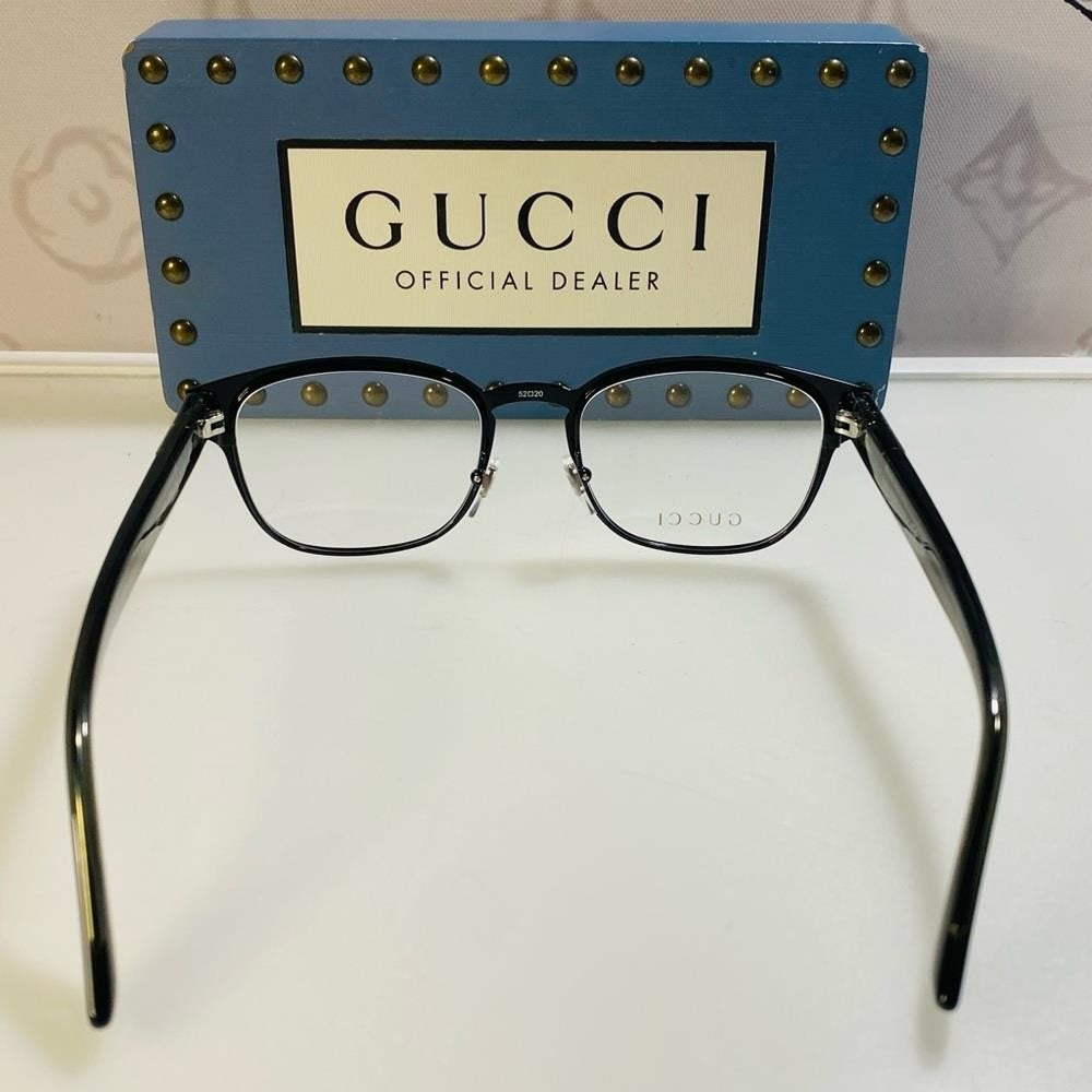 New Gucci Demo Square Men's Fashion Optical Eyeglasses GG1118O 003 52