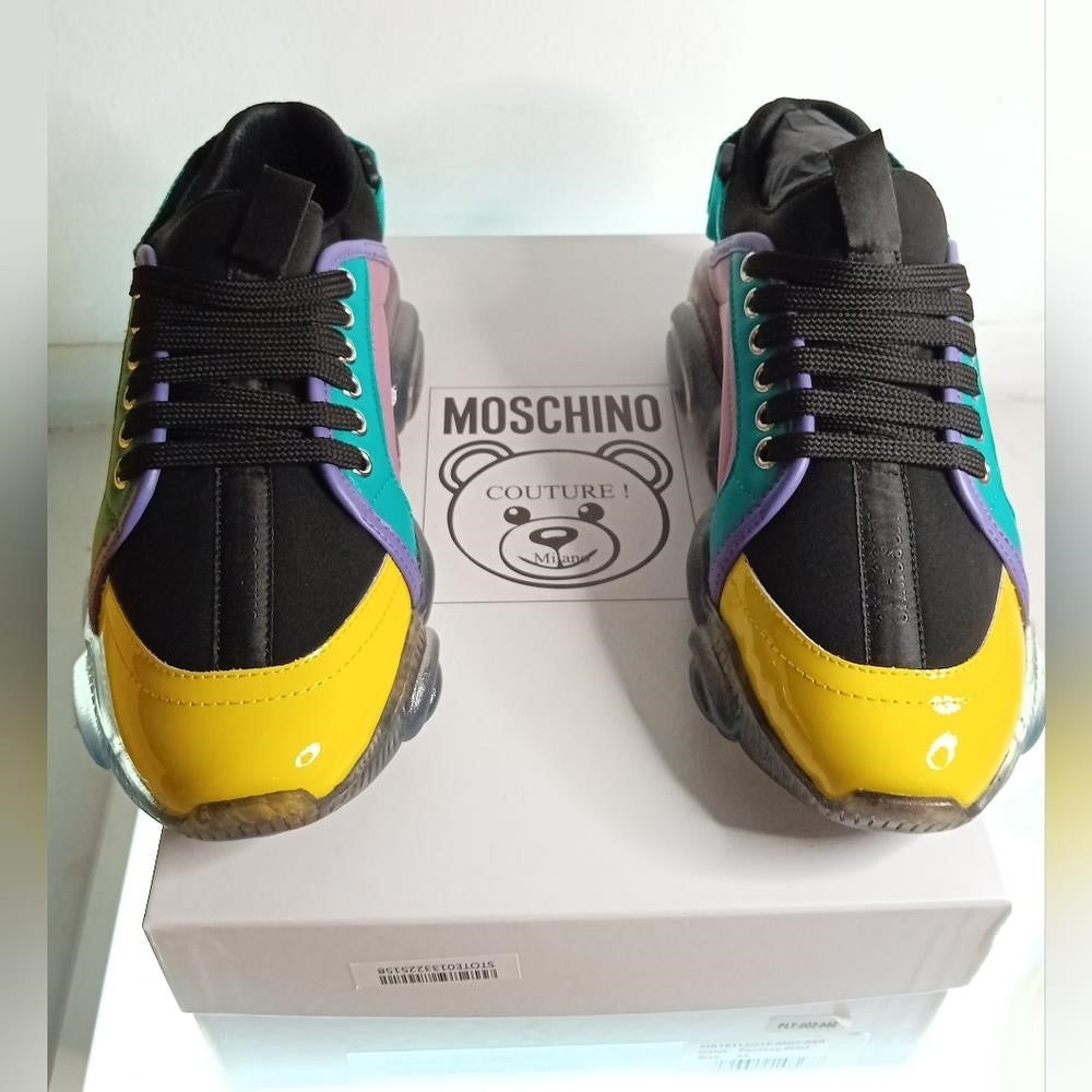 MOSCHINO LOGO TAPE TEDDY SHOES MULTICOLOURED Sneakers