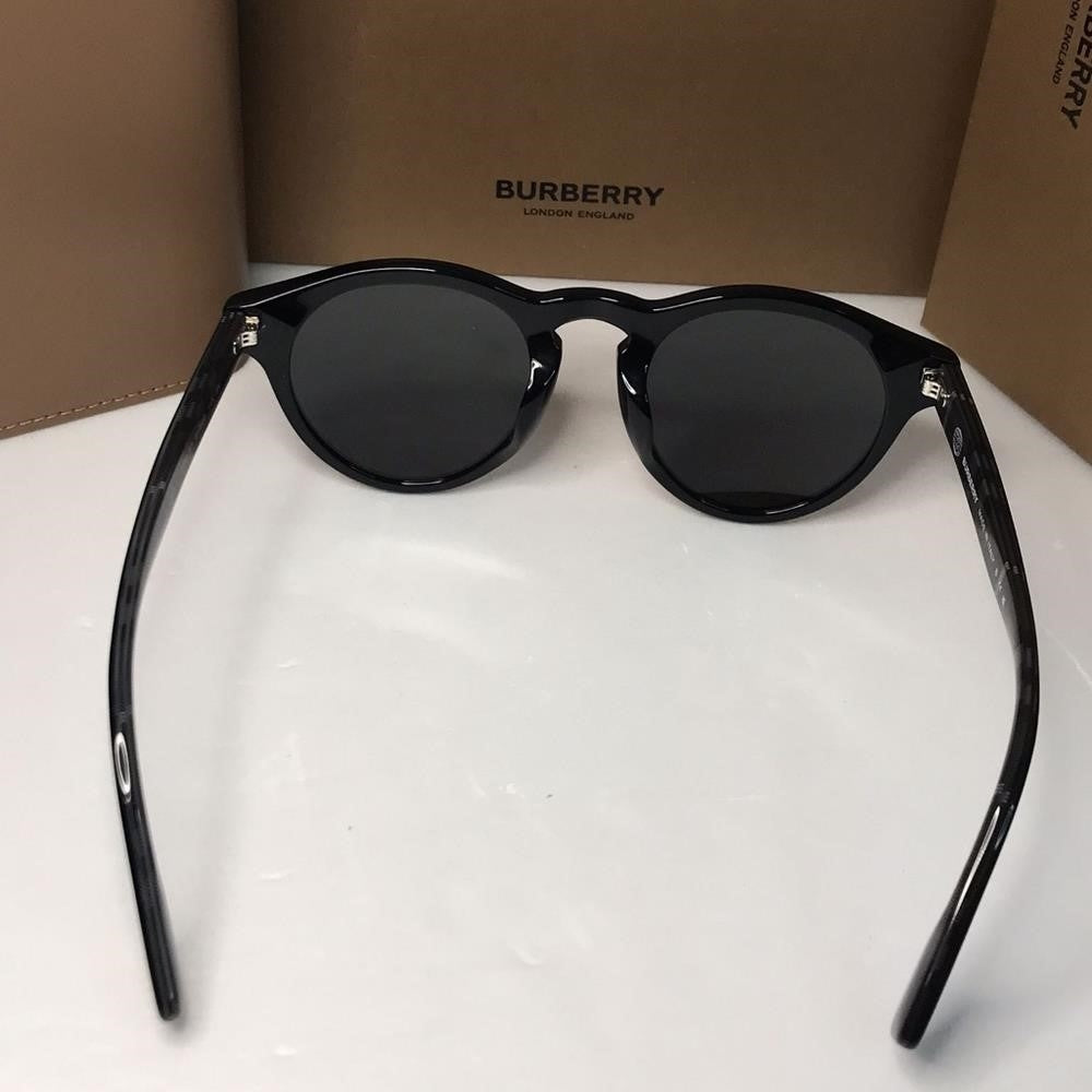 💯 Original  BURBERRY BE4359 REID Black  Round  sunglasses