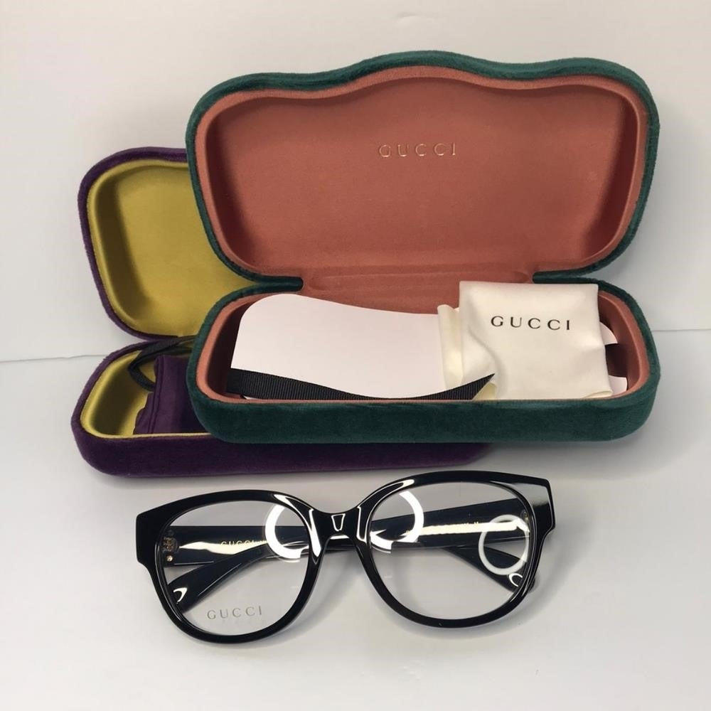 New - 💯original Gucci Demo Square Ladies Eyeglasses GG1411O 004 53.