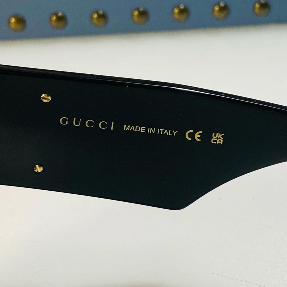 New Gucci Geometric Men’s Women’s Sunglasses GG0956S 003 Black/Gold 54mm