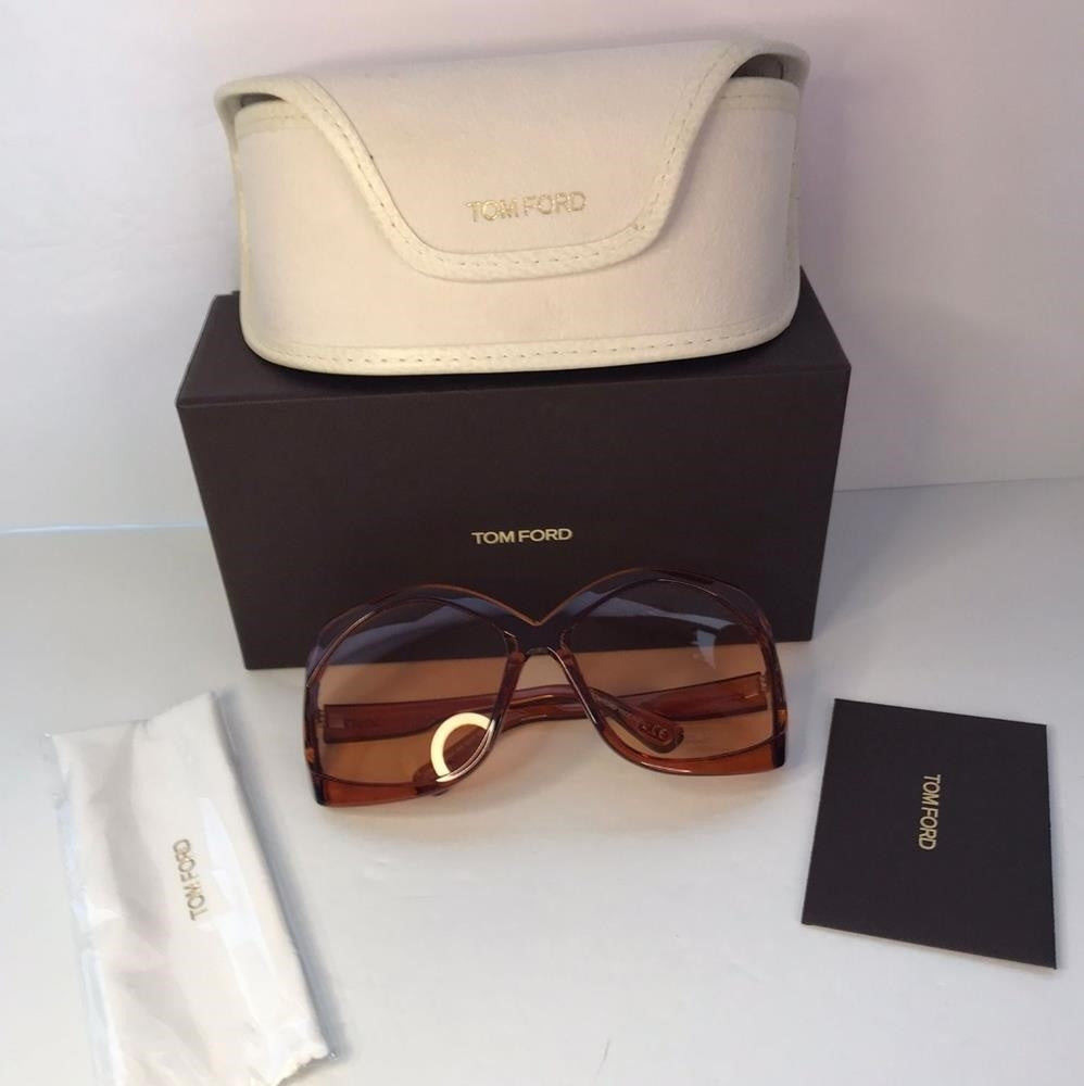 New - 💯 Original  Tom Ford Brown Oversized Ladies Sunglasses FT0903 48E 68