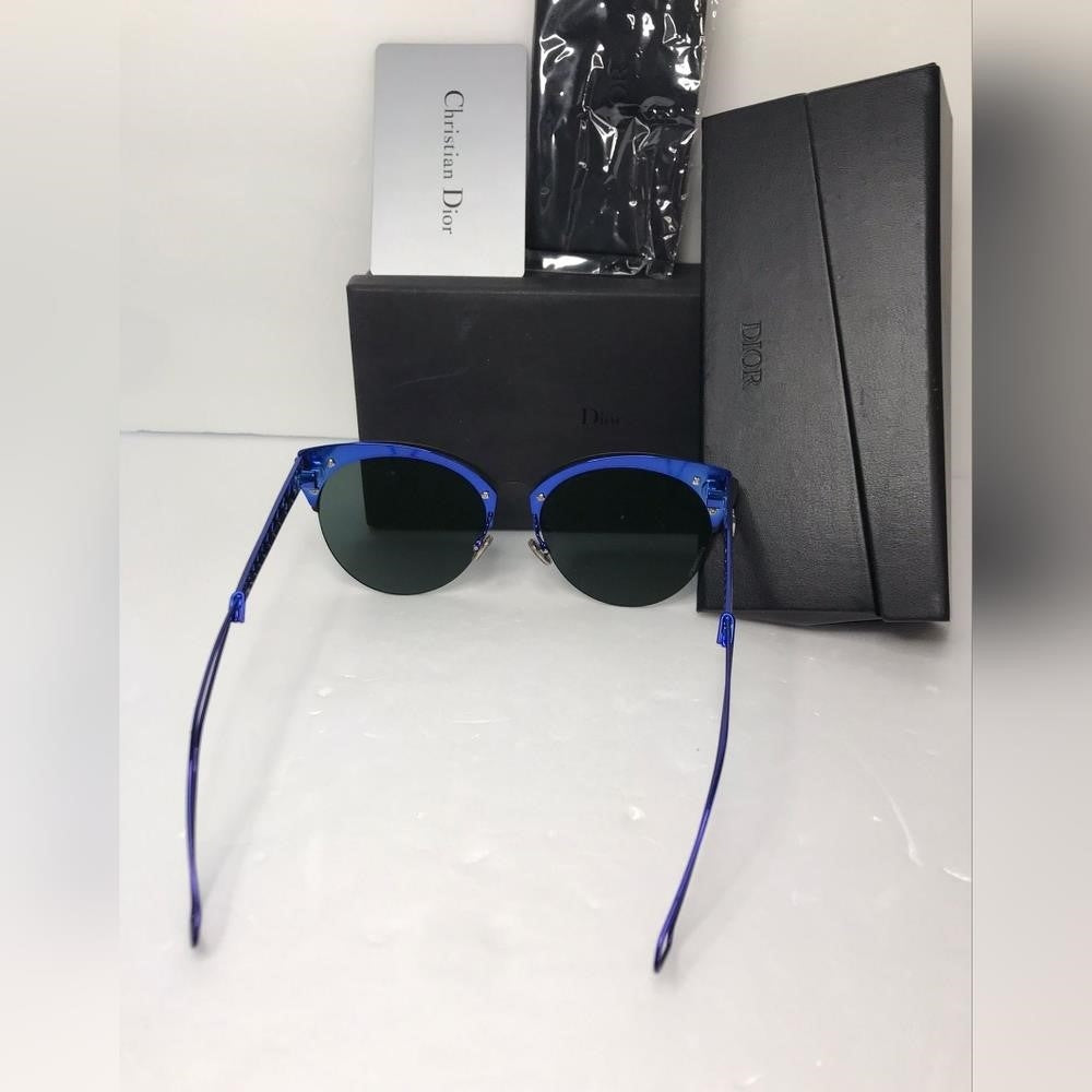 New - 💯 Original CHRISTIAN DIORMetal DioramaClub Sunglasses Black Blue