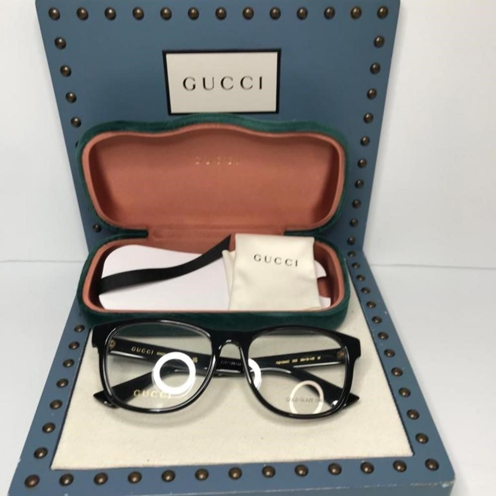 💯 Original Gucci Demo Square Men's Eyeglasses GG1344O 005 56.