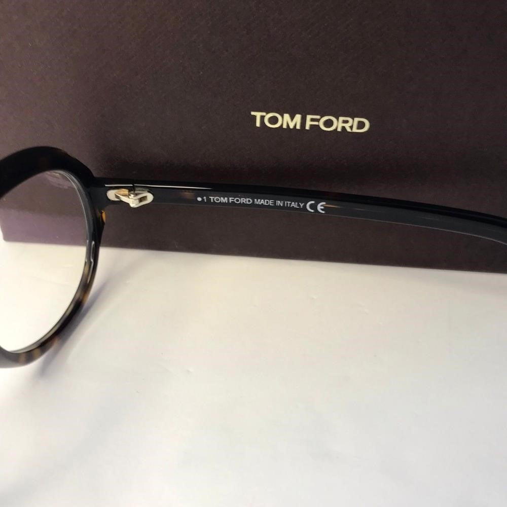 New 💯 Tom Ford FT5756-B Eyeglasses Dark Havana / Clear / Blue Block Lens Men's