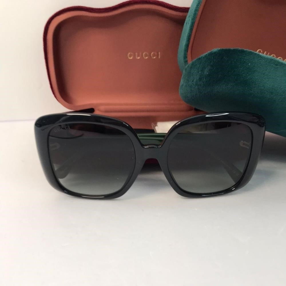 💯 Original Gucci Grey Square Ladies Sunglasses GG0714SA 001