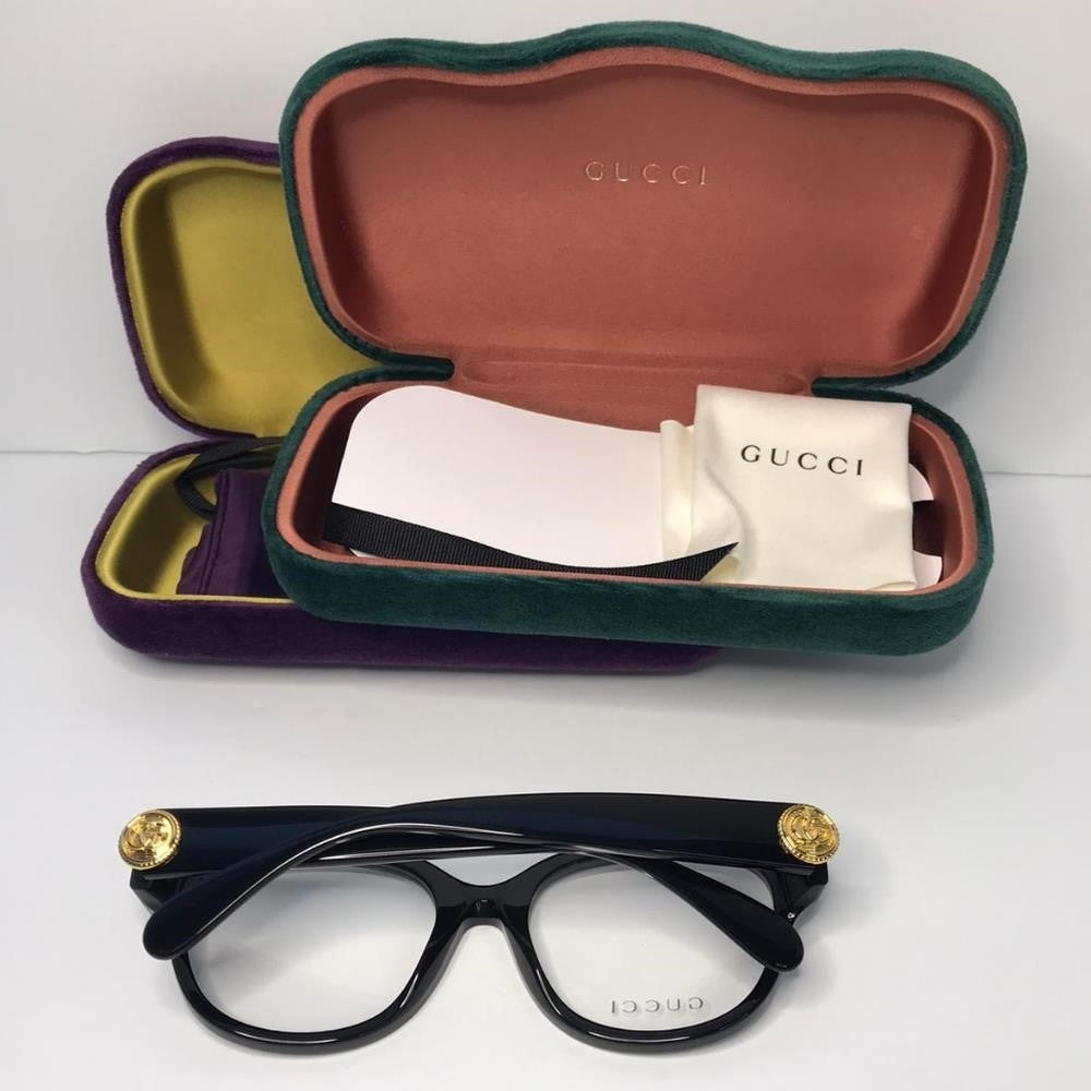 New - 💯original Gucci Demo Square Ladies Eyeglasses GG1411O 004 53.