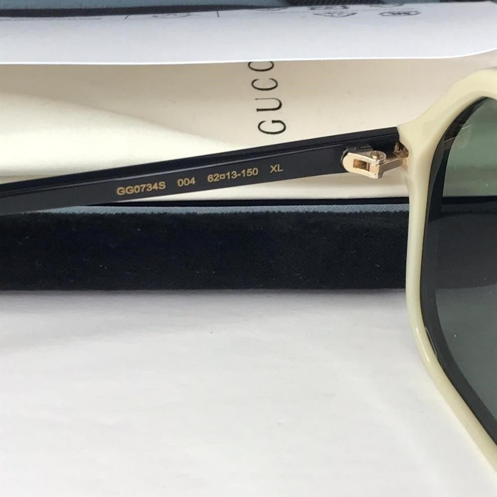 Gucci Gg0734s 004 Square Aviator Negro Acetato Original