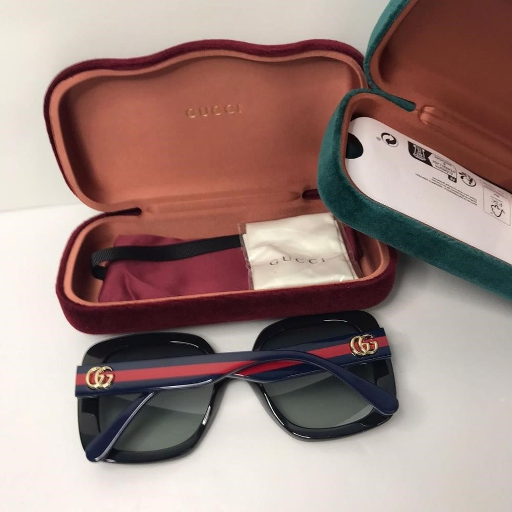 New  - 💯 Original  Gucci  GG0713S 001 INJECTION BLACK