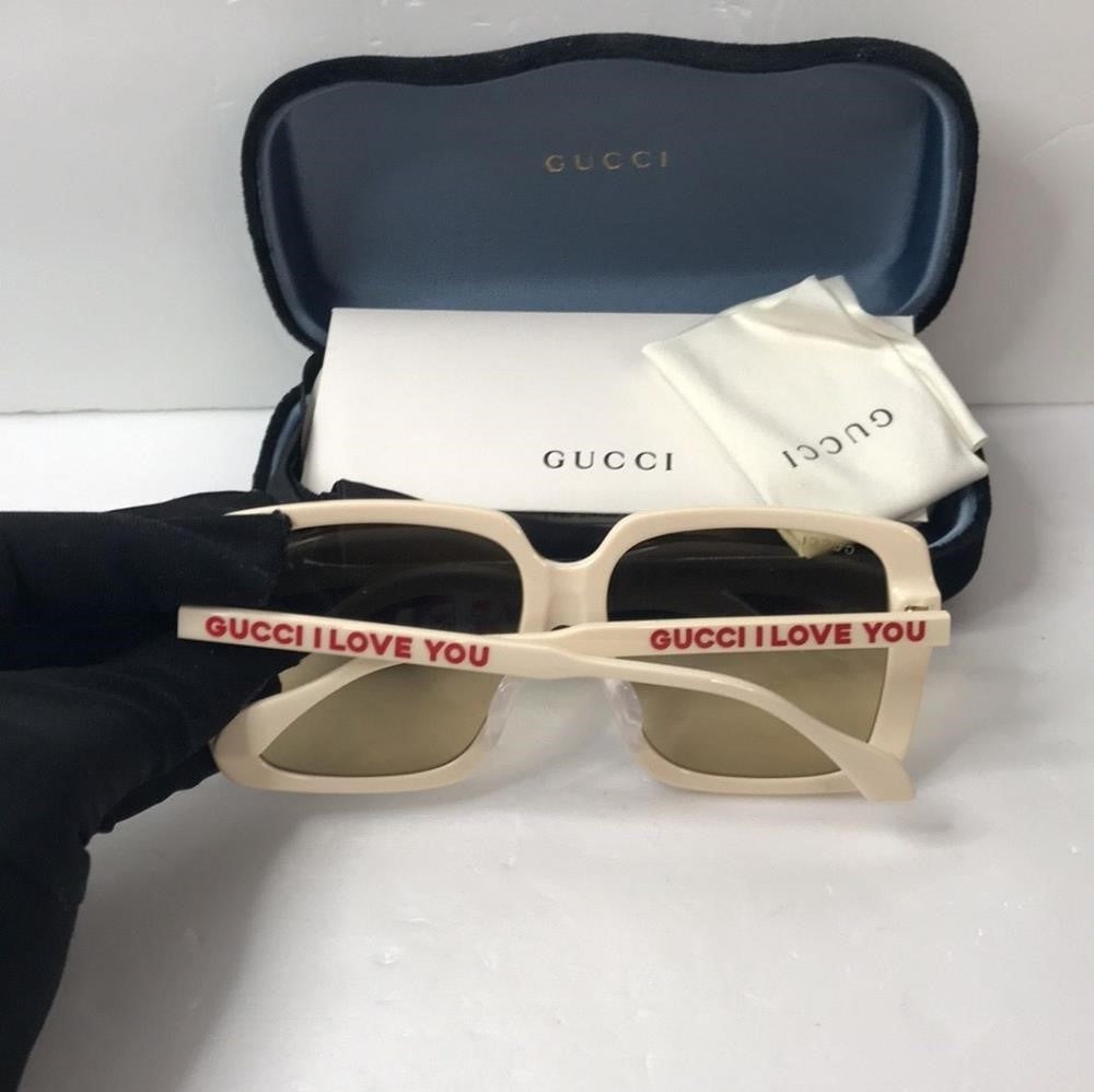 💯 Original New GUCCI sunglasses GG0567SAN 006 I Love You