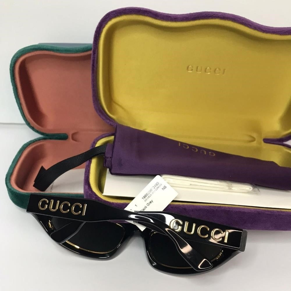 💯 Original  GUCCIGG1062S-003 54 Sunglasses Injection Black-Black-Grey