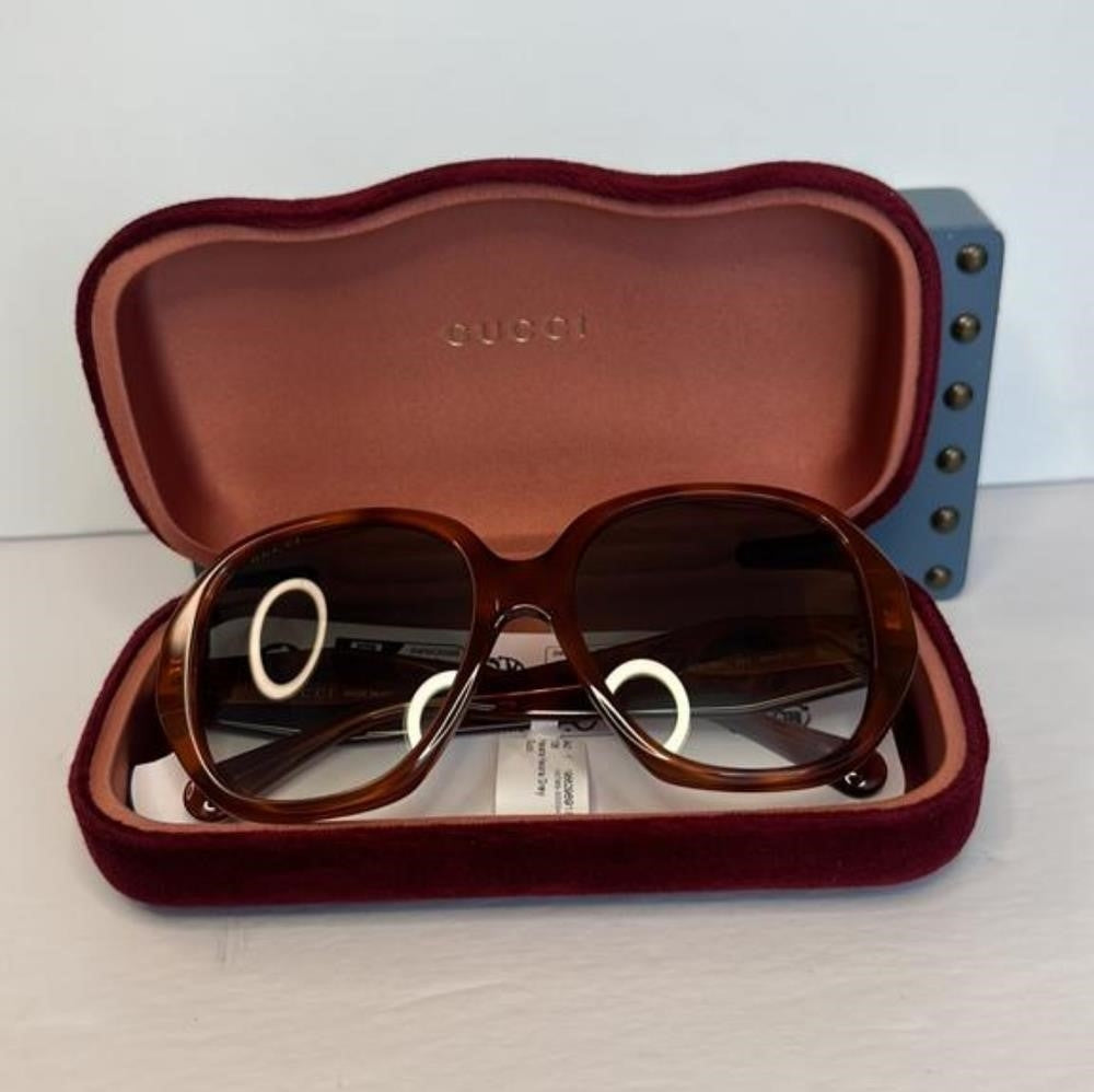 💯- Authentic New Gucci GG0796S-003 56 Ladies Sunglasses