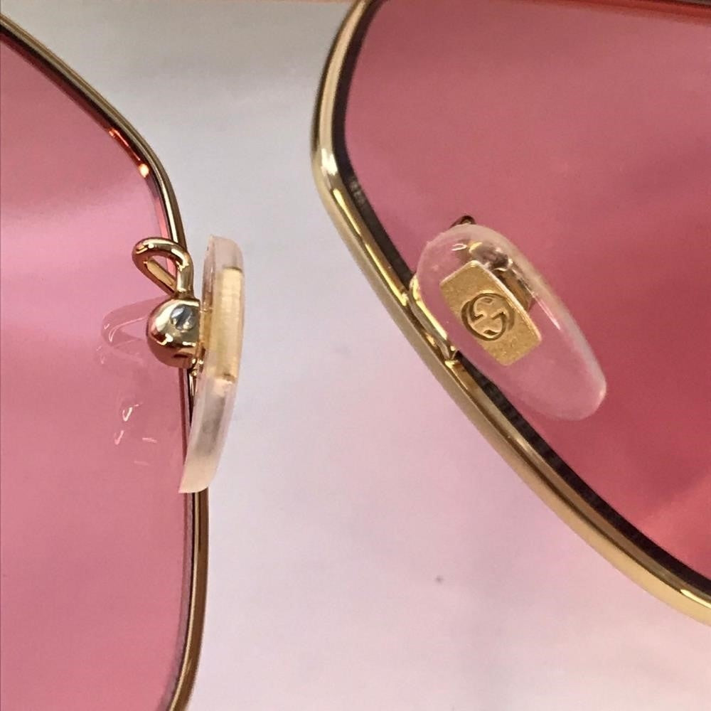 New  - 💯 Original Gucci Pink Acetate GG0437SA Geometric Sunglasses