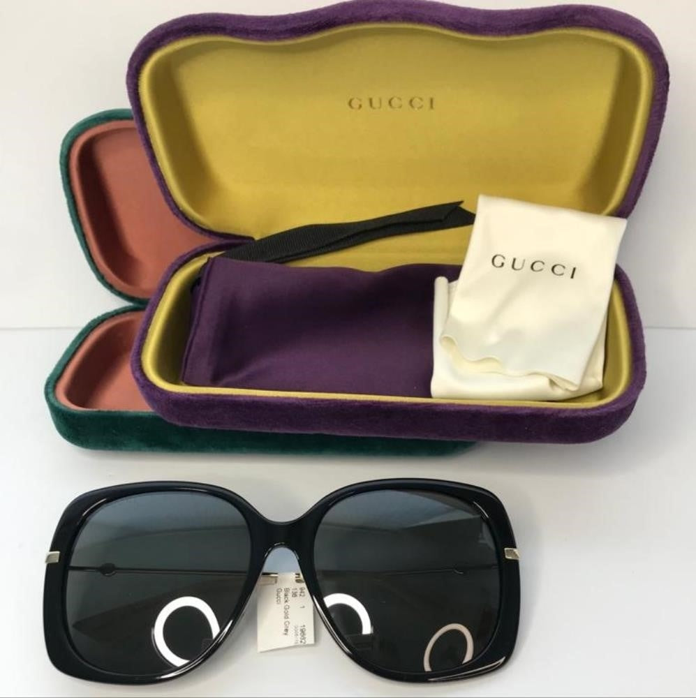 New 💯 Original  Gucci Square Acetate Sunglasses Black Gucci Eyewear