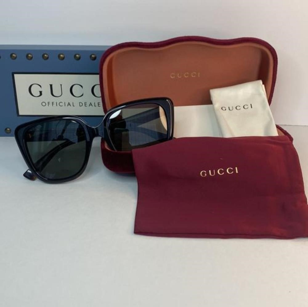 Authentic Gucci GG1169S 003 Butterfly Sunglasses