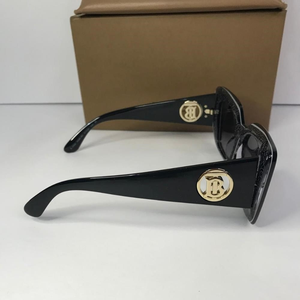 - New 💯 Original Burberry BE4344-40368G 51 Daisy Sunglasses Black Frame Gr