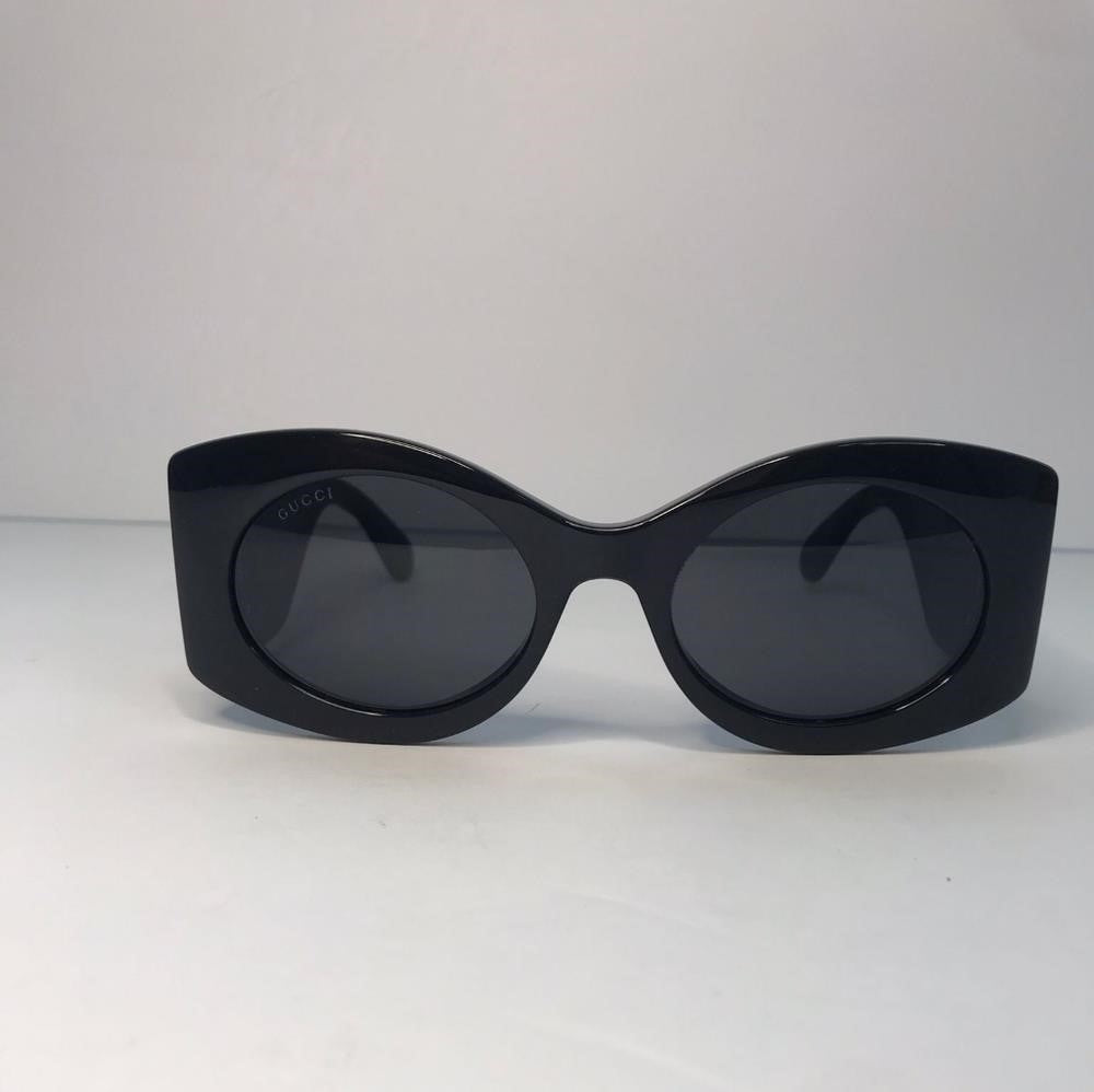 New- 💯 Original  Gucci GG0810S 001 Oval Quilted Thick Rim sunglasse