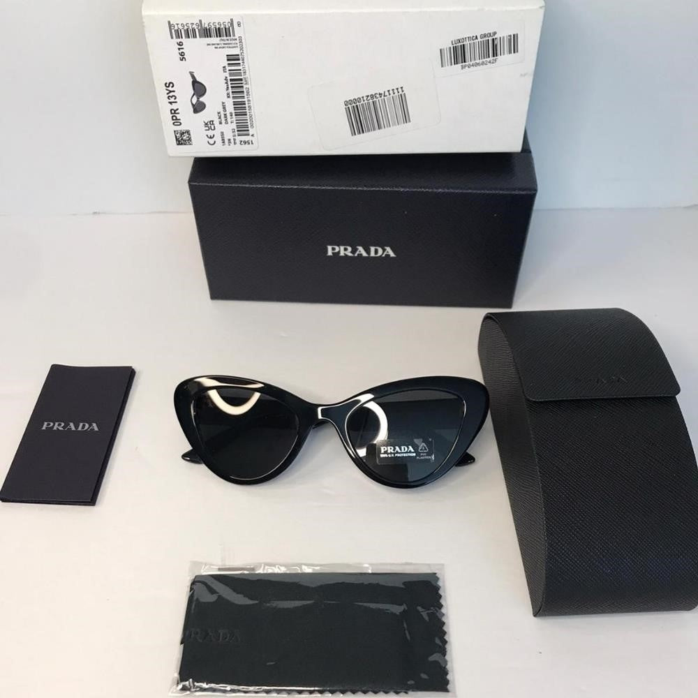 💯 - Authentic New PRADA 0PR 13YS SUNGLASSES BLACK / GREY