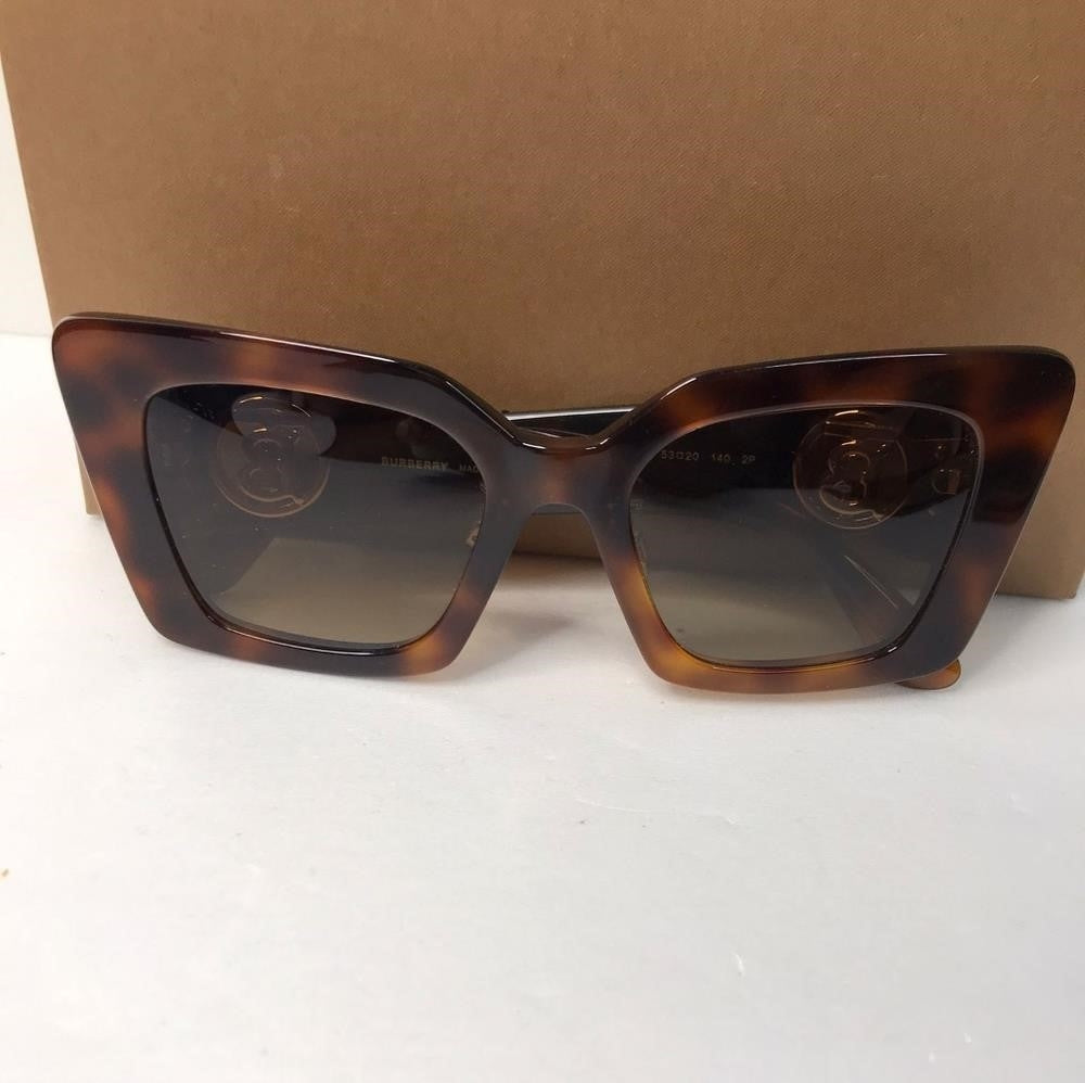 New - 💯 OriginBurberry BE4344 Women's Square Polarised Sunglasses, Light Havan