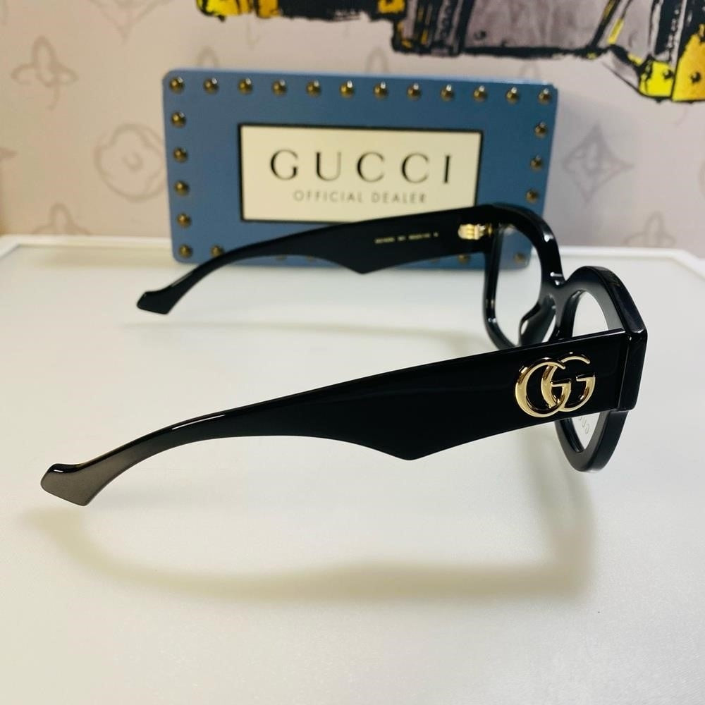 New Gucci Demo Square Ladies Optical Frames Eyeglasses GG1554O 001 49