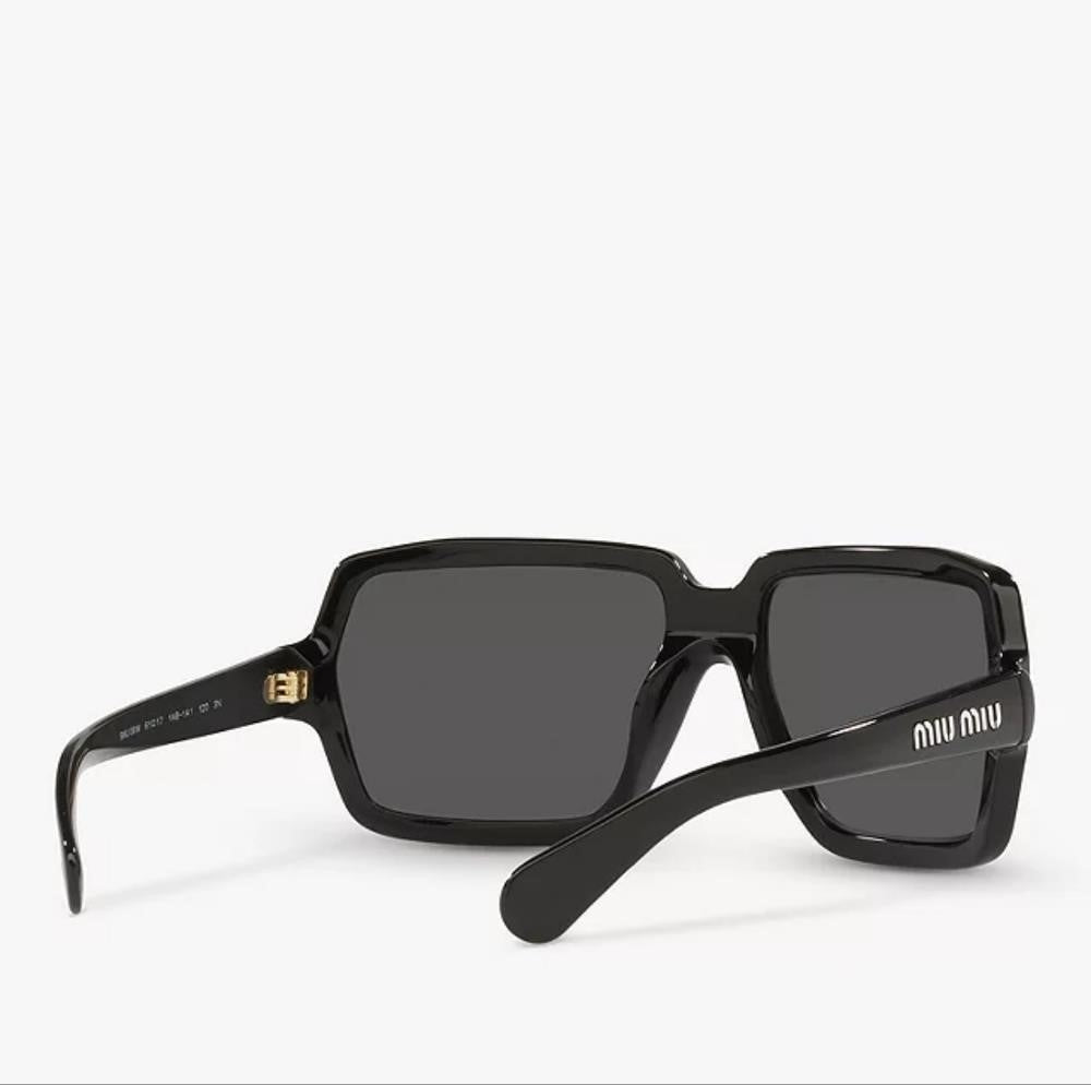 💯 Orginal Miu Miu MU 06WS Women's Irregular Sunglasses, Black/Grey