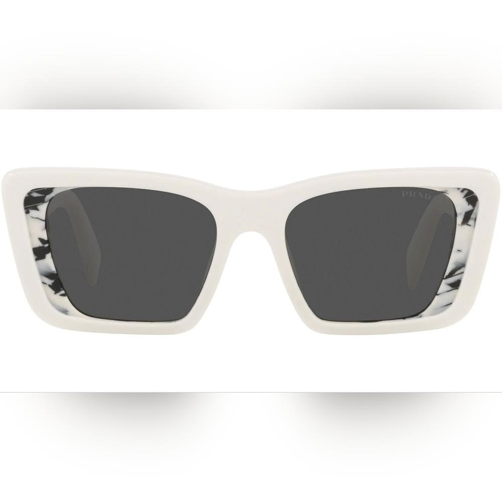 💯- Authentic New PRADAPR 08YS white havana black Sunglasses