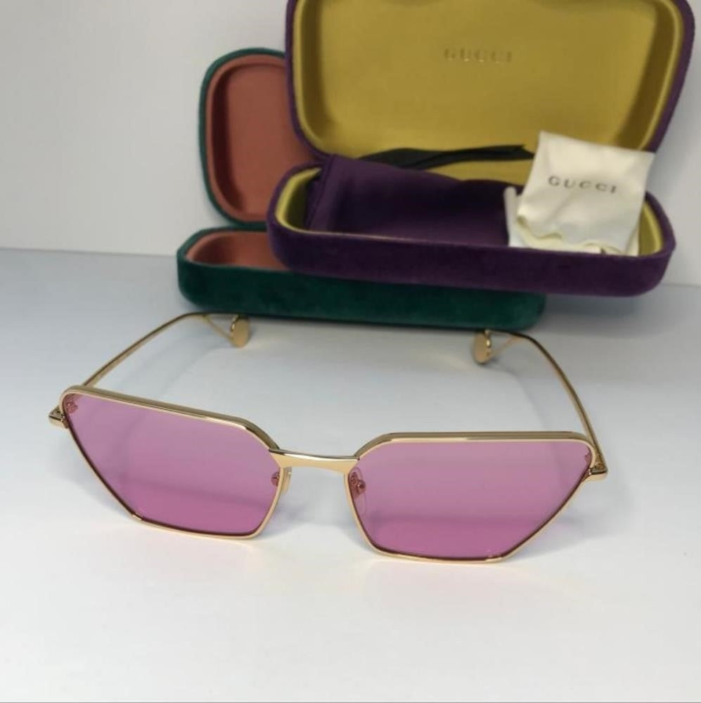 💯 Original Gucci Pink Geometric Ladies Sunglasses GG0538S 005